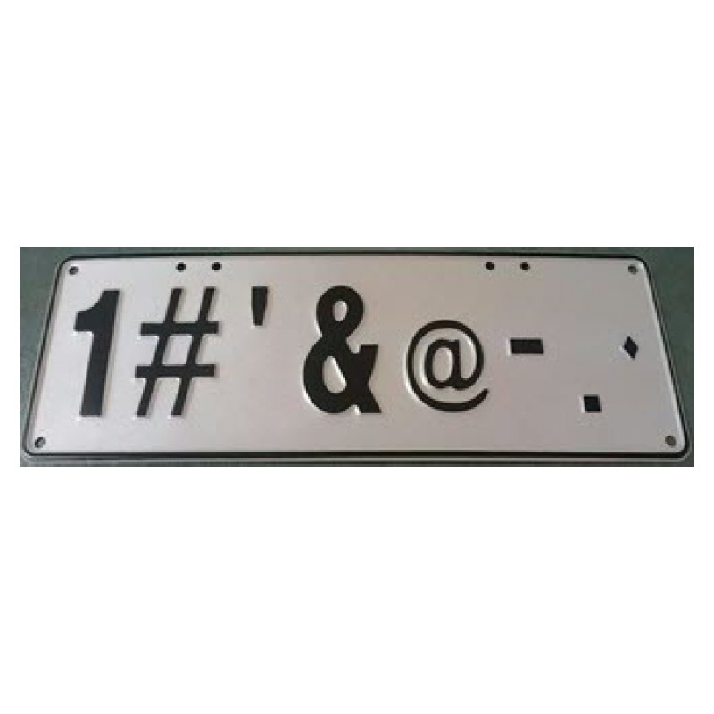 Alternative view of Slimline Custom Or Blank Novelty Number Plate 372mm x 100mm