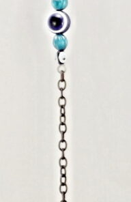 Alternative view of Turkish Handmade Hand Painted Single Hanging Ceramic Bell Ornament With Blue Tulip