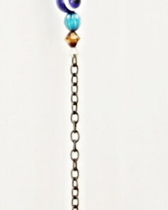 Alternative view of Turkish Handmade Hand Painted Single Hanging Ceramic Bell Ornament With Blue Tulip