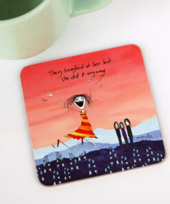 Imagine Ellie Cork Backed Coaster - Laughed