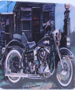 Harley Davidson 1968 Electra Glide Neoprene Coaster - Jenny Sanders