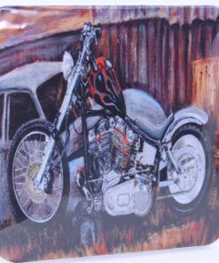 Harley Davidson 1975 Shovel Neoprene Coaster - Jenny Sanders
