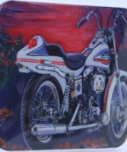 Harley Davidson Super Glide Neoprene Coaster - Jenny Sanders