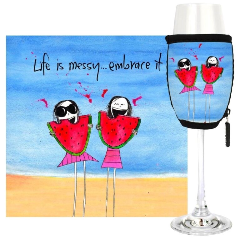 Imagine Ellie Neoprene Champagne Glass Cooler Messy