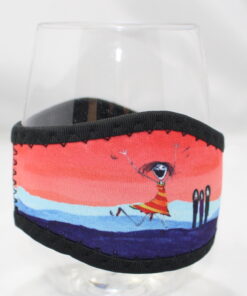Imagine Ellie Plastic Stemless Wine Glass Tumbler With Neoprene Cooler - Laughed