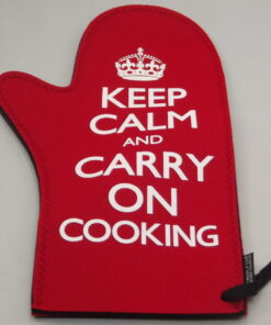 Keep Calm And Carry On Cooking Neoprene Oven Mitt