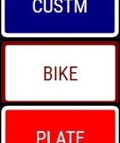 Motorcycle Custom Or Blank Novelty Number Plate 18.5cm x 10cm
