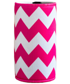 Classic Chevron Magenta Pattern Neoprene Stubby Holder Can Cooler