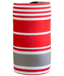 Deckchair Stripe Pattern Tangerine Neoprene Stubby Can Cooler Holder