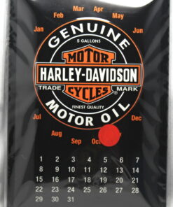 Nostalgic Art Licenced Harley Davidson Genuine Motor Oil Metal Perpetual Calendar