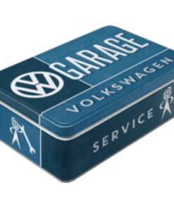 Licenced VW Garage Volkswagen Service  Flat Tin Storage Box