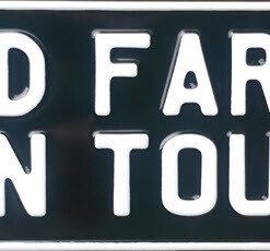 OLD FARTS ON TOUR Novelty Number Plate