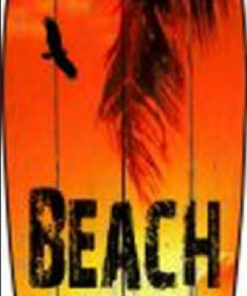 BEACH BUM Metal Surfboard Sign