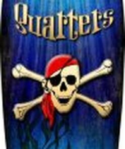 Pirate Quarters Metal Surfboard Sign