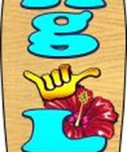 Hang Loose Metal Surfboard Sign