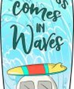 HAPPINESS comes in Waves With VW Kombi Metal Surfboard Sign