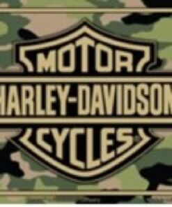 HARLEY DAVIDSON MOTORCYCLE Camouflage Novelty Number Plate Sign
