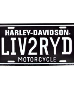HARLEY DAVIDSON MOTORCYCLE LIV2RYD Novelty Number Plate Sign