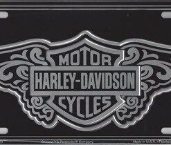 HARLEY DAVIDSON MOTORCYCLE LOGO FILIGREE Novelty Number Plate Sign