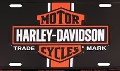 HARLEY DAVIDSON MOTORCYCLE VINTAGE TRADEMARK LOGO Novelty Number Plate Sign