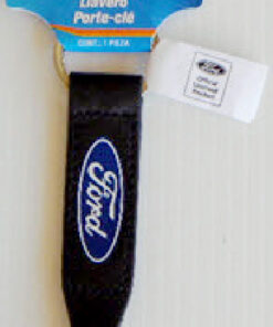 Ford Blue Oval Logo On Leather Strap Keyring Key Chain