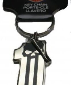 Harley Davidson Number One With Small Willie G Skull Keyring Key Chain