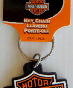Harley Davidson Rubber Bar And Shield Keyring Key Chain