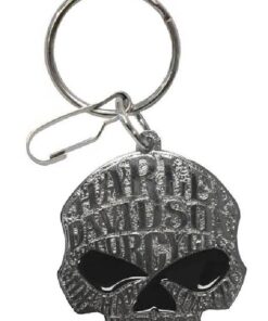 Harley Davidson Willie G Skull Metal Keyring Key Chain