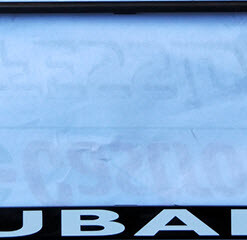 SUBARU Number Plate Frame Surround