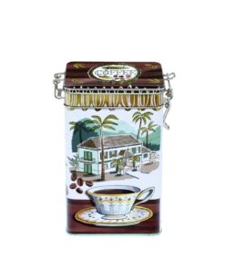 Coffee With Clip Lid Metal Storage Tin - Gillian Martin