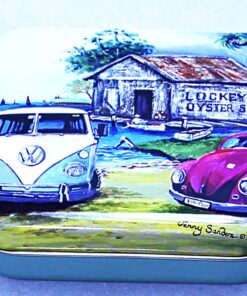 VW Green Kombi Pocket Metal Storage Tin - Jenny Sanders