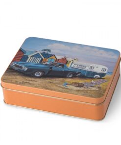 Valient With Caravan Metal Storage Tin - Jenny Sanders