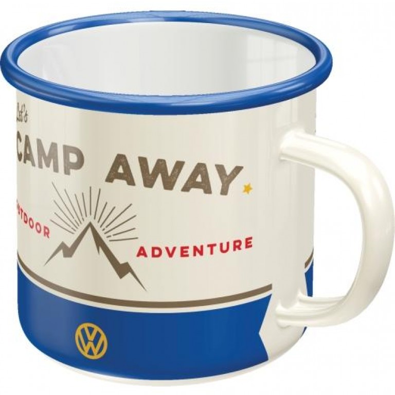 Nostalgic Art VW Bulli Let's Camp Away Enamel Mug - Image 4