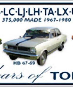 HOLDEN 50 YEARS OF TORANA Novelty Number Plate