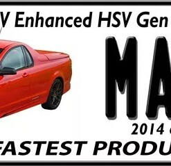HOLDEN SV MALLOO HSV Gen F Novelty Number Plate