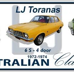 HOLDEN LJ Toranas Novelty Number Plate