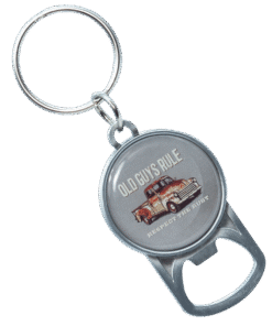 OLD GUY'S RULE Domed Bottle Opener Key Chain Keyring