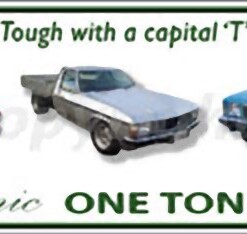HOLDEN ICONIC ONE TONNERS Novelty Number Plate