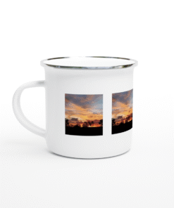 Outback Australia Sunset White 12oz (354mls) Enamel Mug