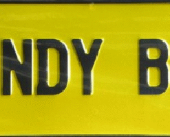 BUNDY BAR Black on Yellow Novelty Number Plate