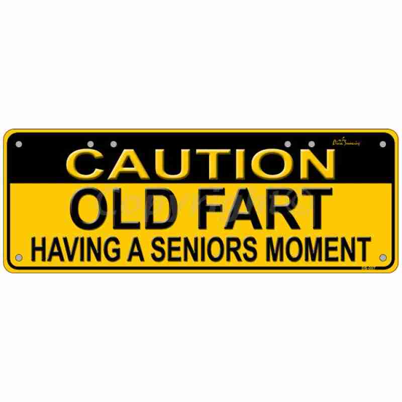 CAUTION OLD FART Novelty Number Plate