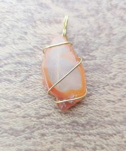 Wire Wrapped Agate Slice AGA01a