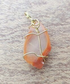Wire Wrapped Agate Slice AGA01b