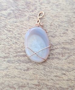 Wire Wrapped Agate Slice AGA02a