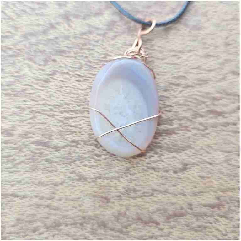 Wire Wrapped Agate Slice AGA02c