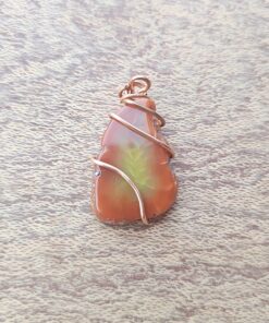 Wire Wrapped Agate Slice AGA03a