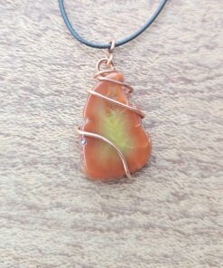 Wire Wrapped Agate Slice AGA03c