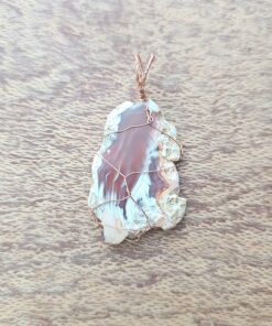 Wire Wrapped Agate Slice AGA04b