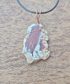 Wire Wrapped Agate Slice AGA04c
