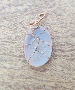 Wire Wrapped Agate Slice AGA02b